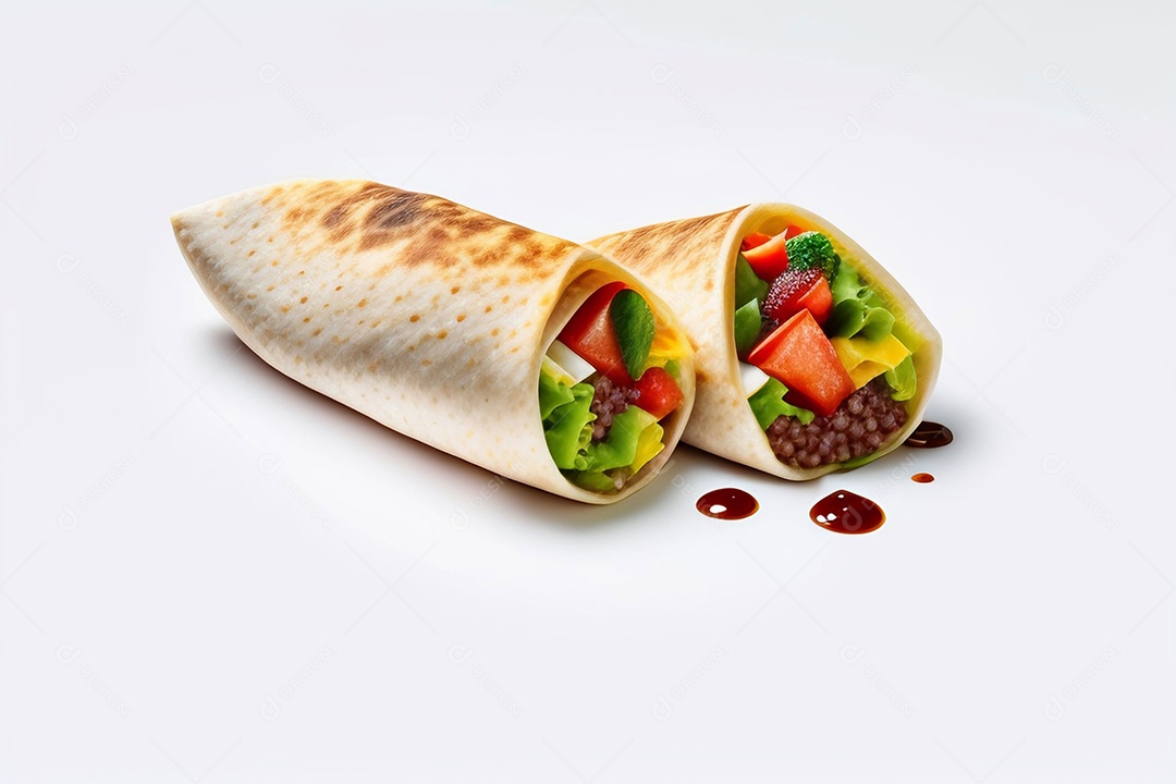 Gastronomia burrito comida fast food