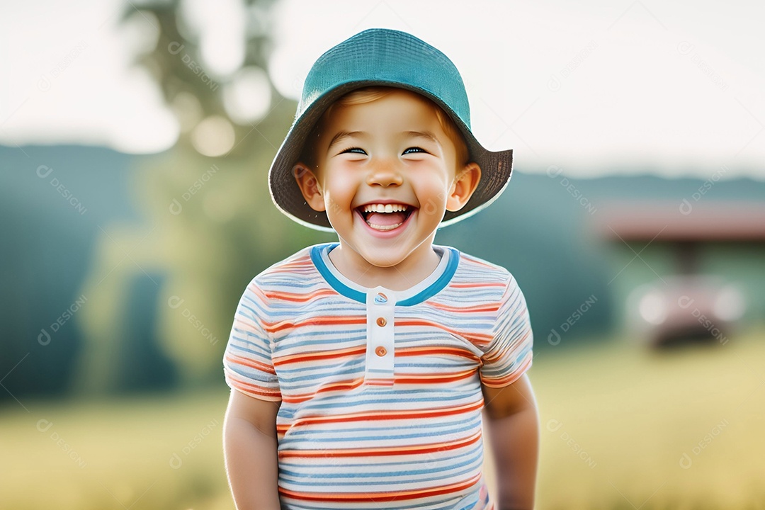 Garotinho lindo rindo