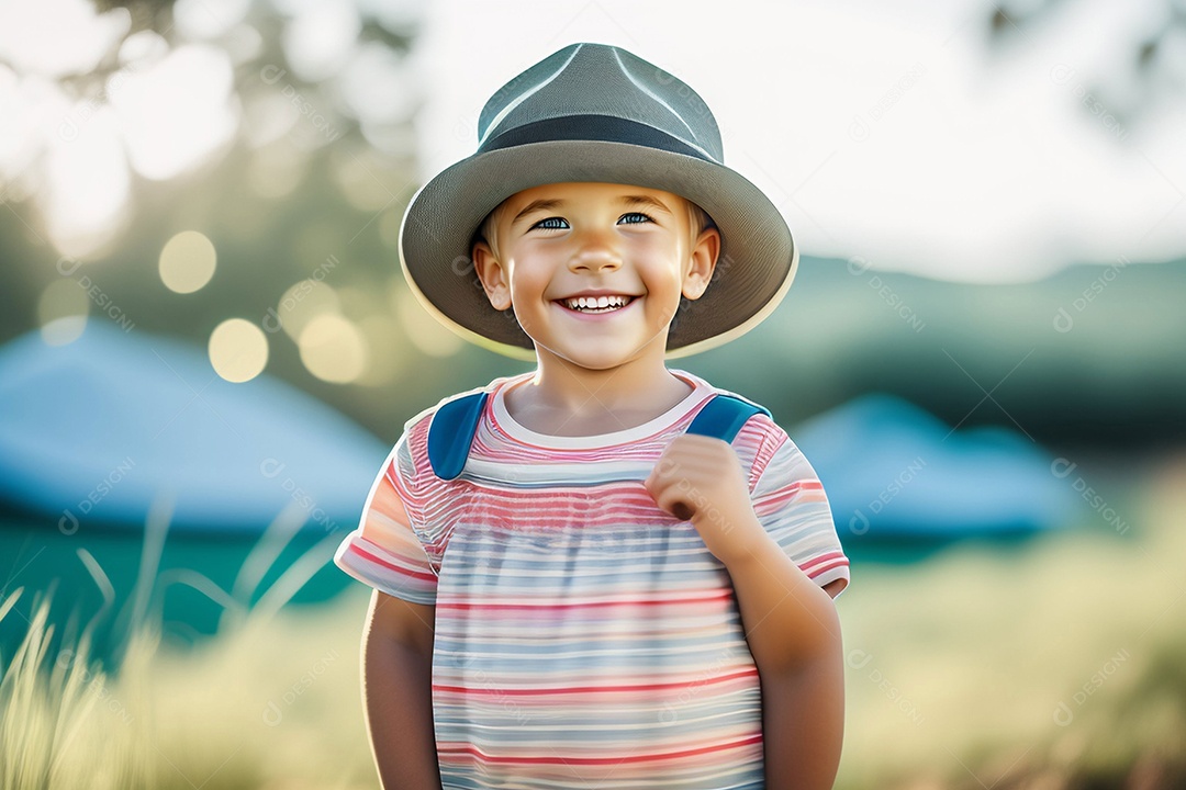 Garotinho lindo rindo