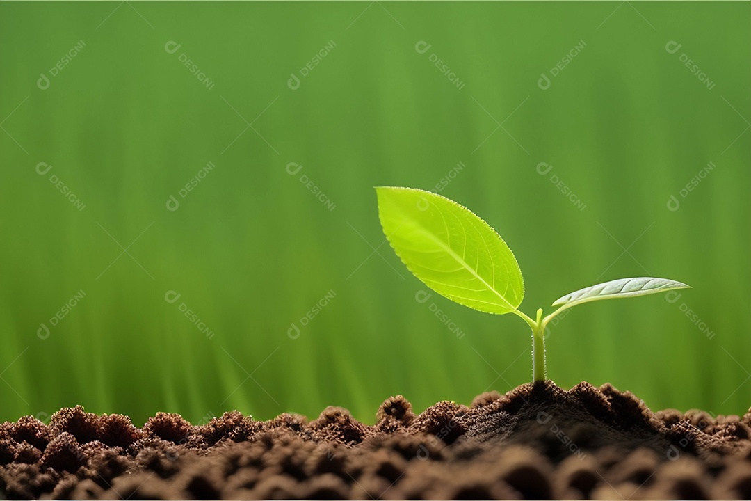 Planta crescendo no chão