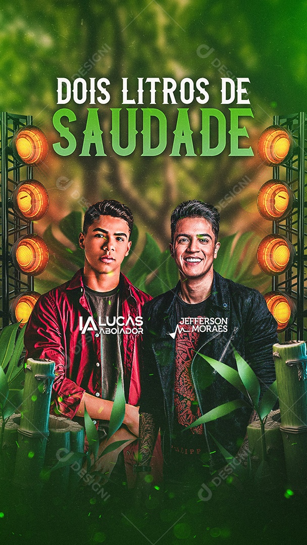 Flyer Show Lucas Aboiador Jefferson Moraes Story Social Media PSD Editável