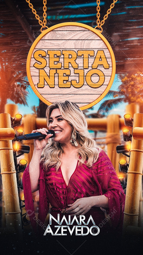 Flyer Show Naiara Azevedo Story Social Media PSD Editável