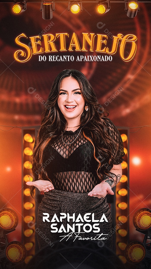 Flyer Show Raphaela Santos Story Social Media PSD Editável