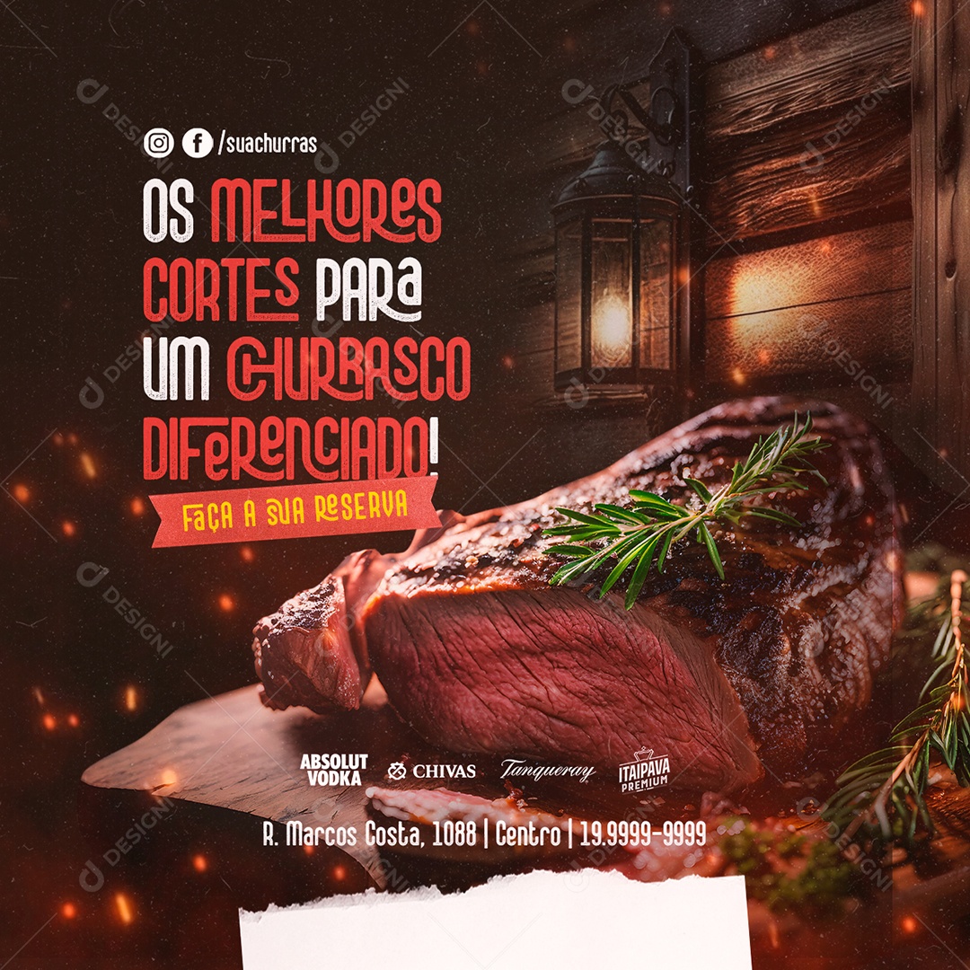 Os Melhores Cortes Para Um Churrasco Diferenciado Churrascaria Social Media PSD Editável