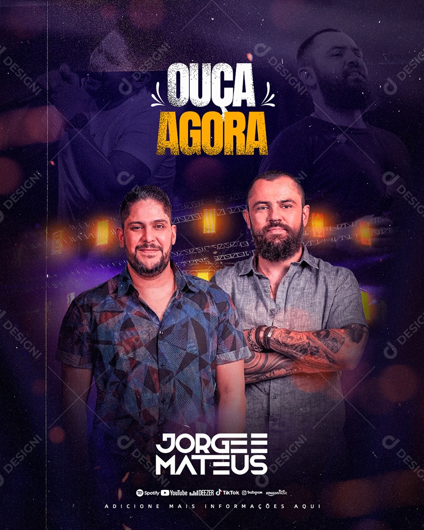 Flyer Show Jorge e Mateus Social Media PSD Editável