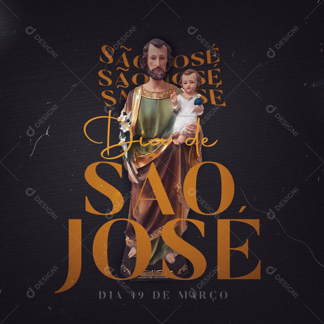 Dia de São José 19 de Março Social Media PSD Editável
