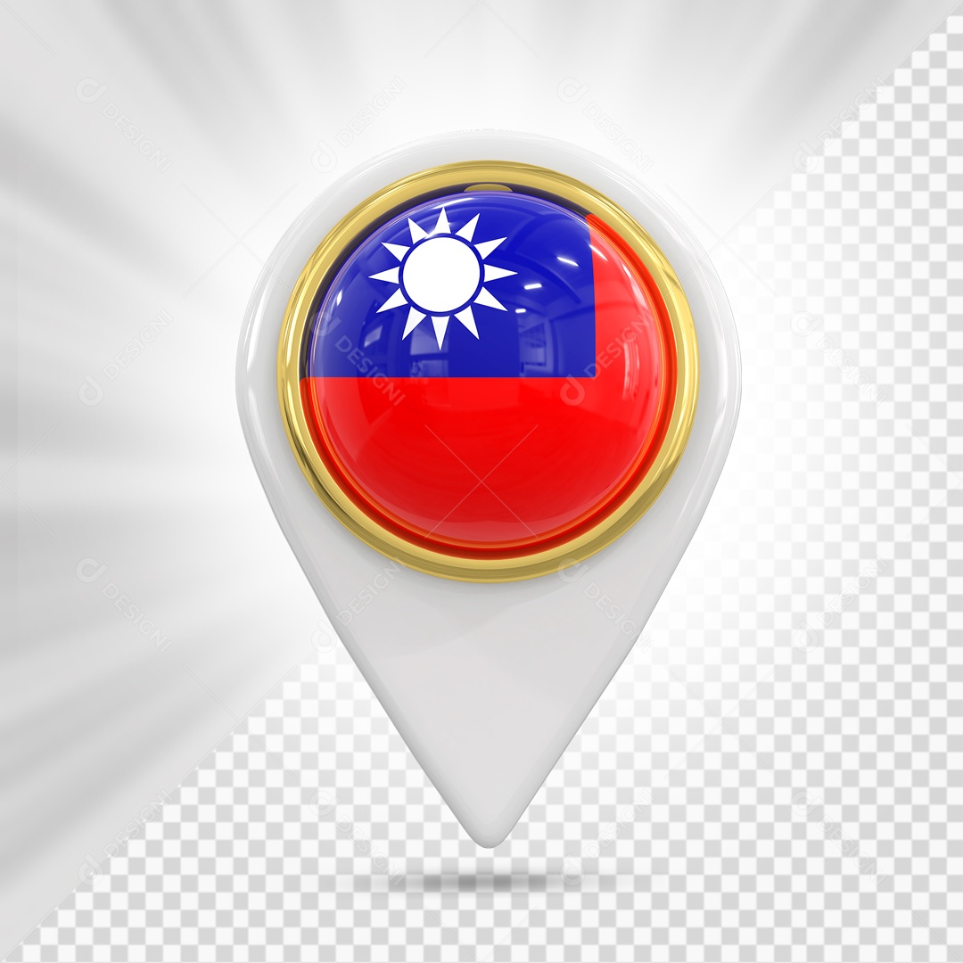 Pin De Localização Branco Com Bandeira De Filipinas Elemento 3D PSD
