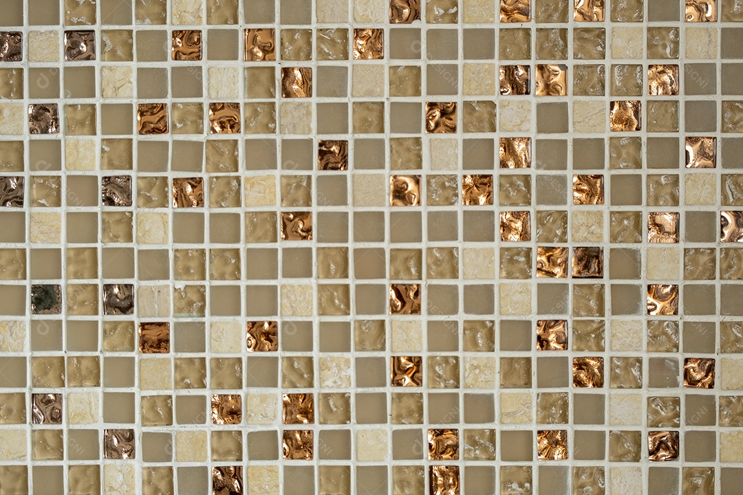 Fundo de parede texturizado com telhas de vidro