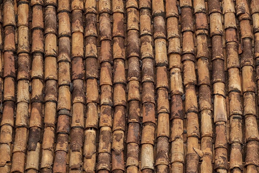 Cenário de telhado velho e sujo