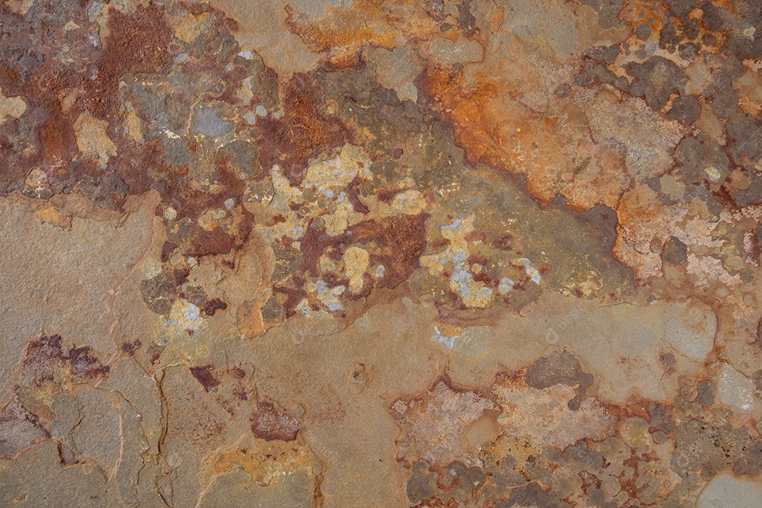 Pedra ardósia com textura enferrujada