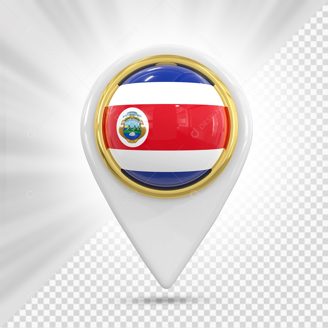 Pin De Localização Branco Com Bandeira De Paraguai Elemento 3D PSD