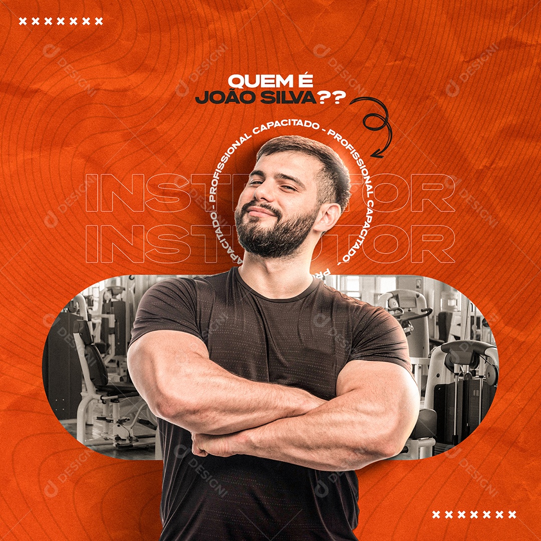Academia Quem é João Silva Social Media PSD Editável