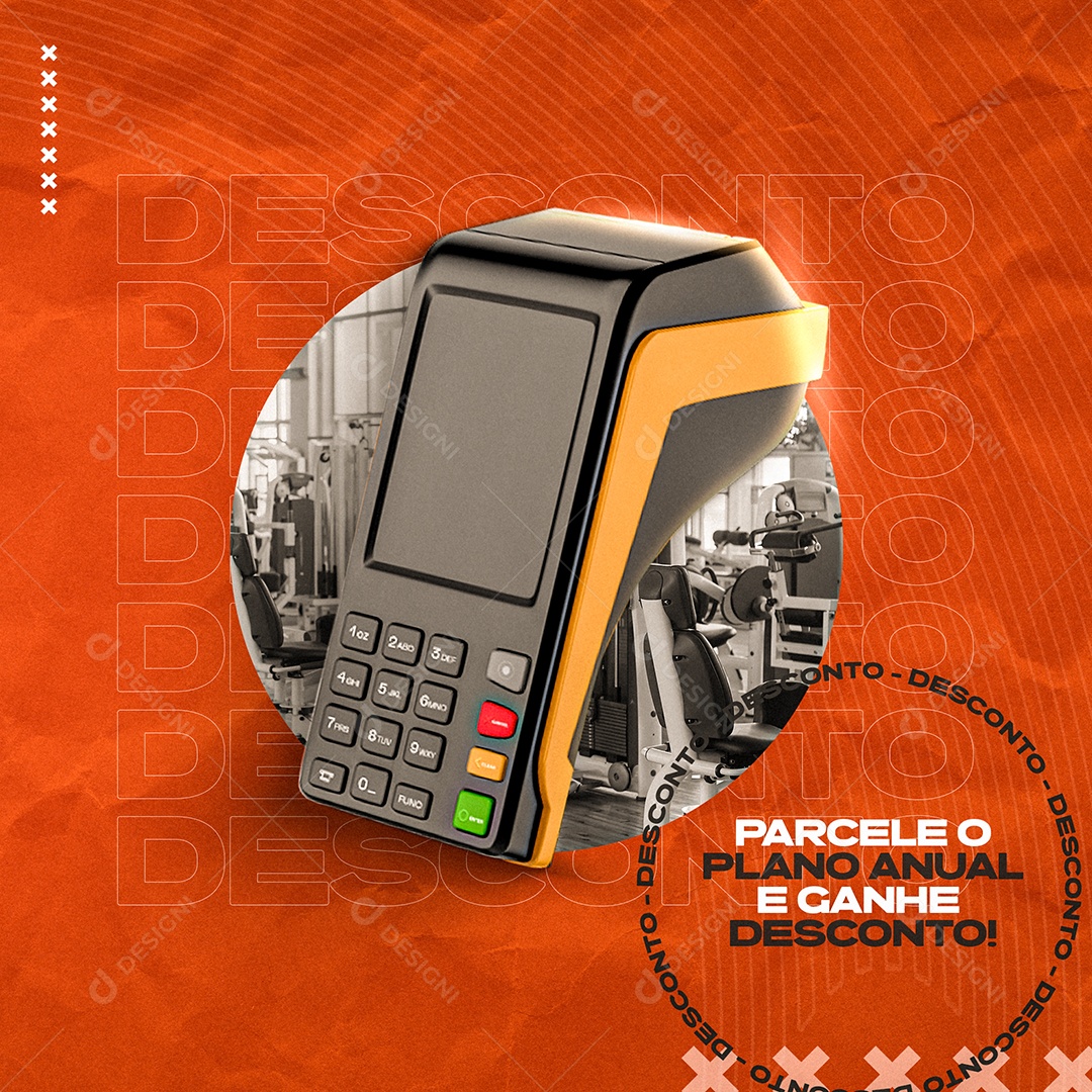 Parcele o Plano Anual e Ganhe Desconto Social Media PSD Editável