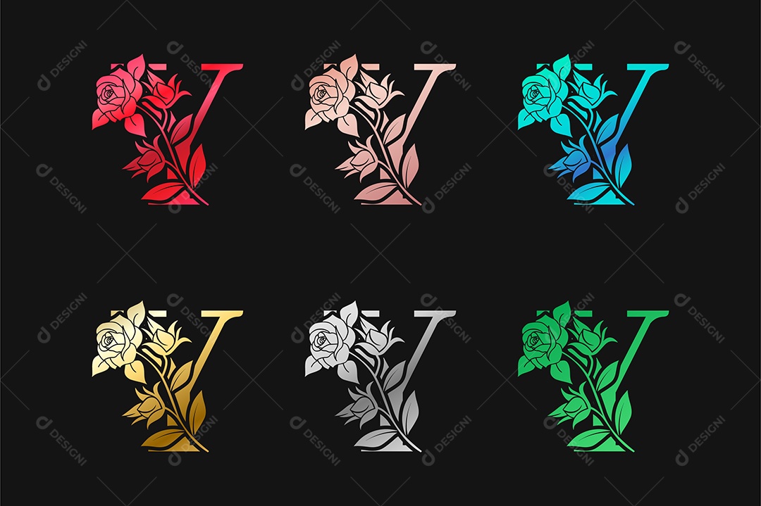 Alfabeto Letra Y Com Efeito Vetor EPS Editável