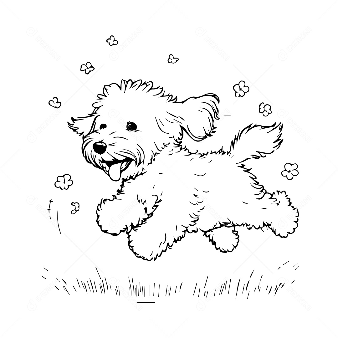 Ilustração de Cachorro Vetor EPS Editável