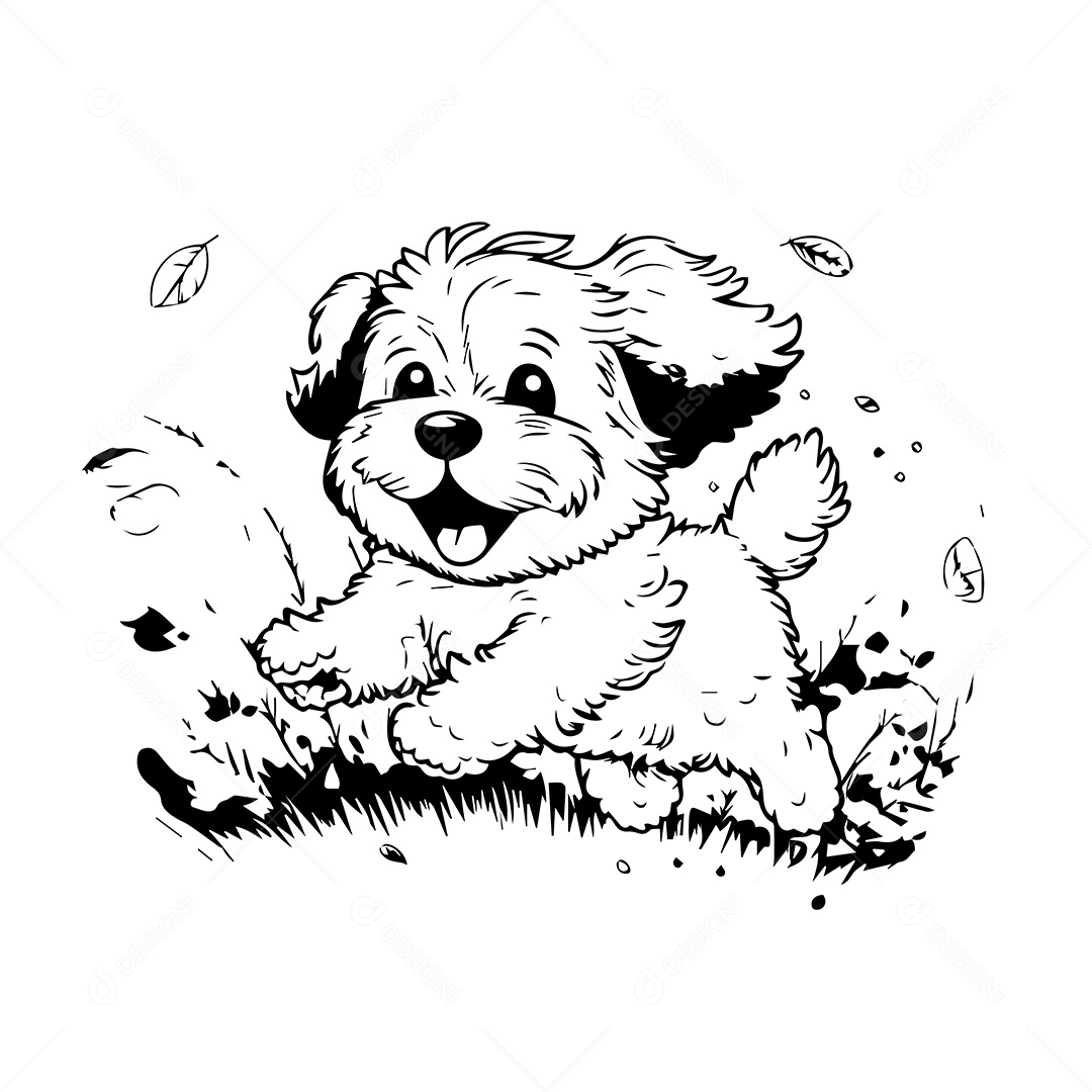 Ilustração de Cachorro Vetor EPS Editável