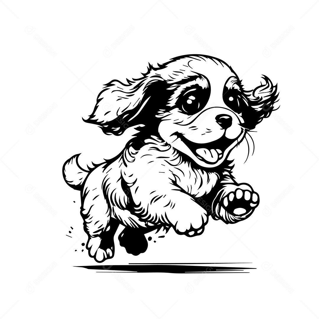 Ilustração de Cachorro Vetor EPS Editável