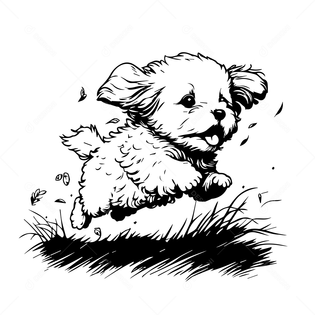 Ilustração de Cachorro Vetor EPS Editável