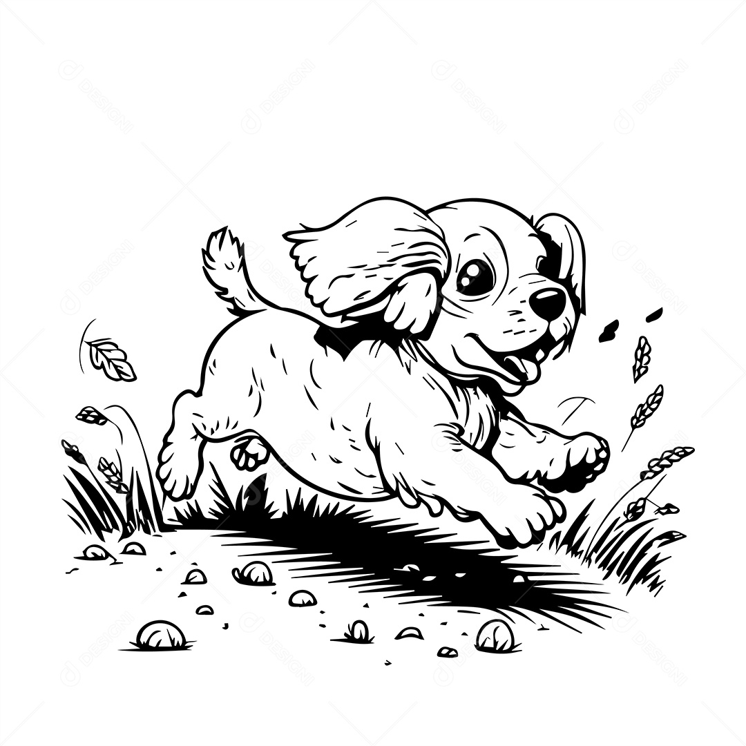 Ilustração de Cachorro Vetor EPS Editável