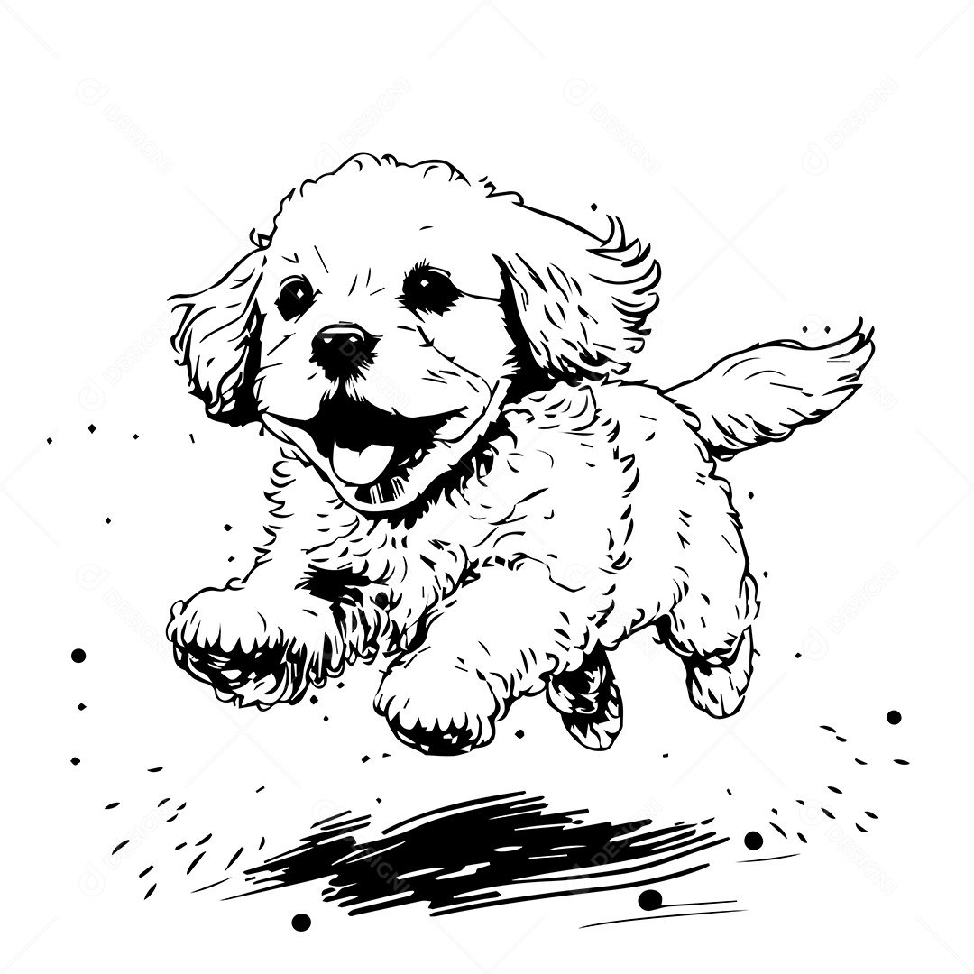 Ilustração de Cachorro Vetor EPS Editável