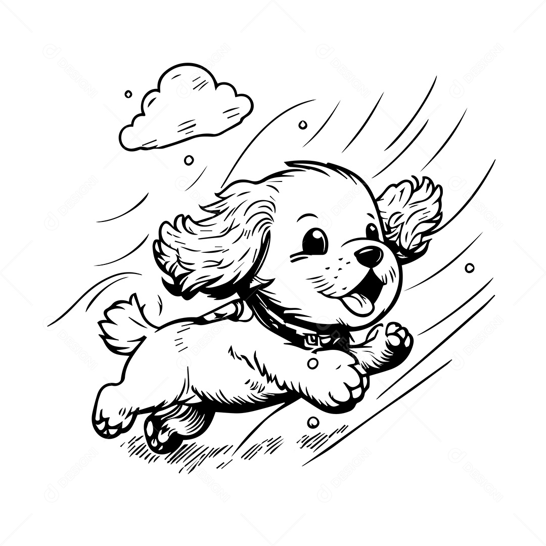 Ilustração de Cachorro Vetor EPS Editável