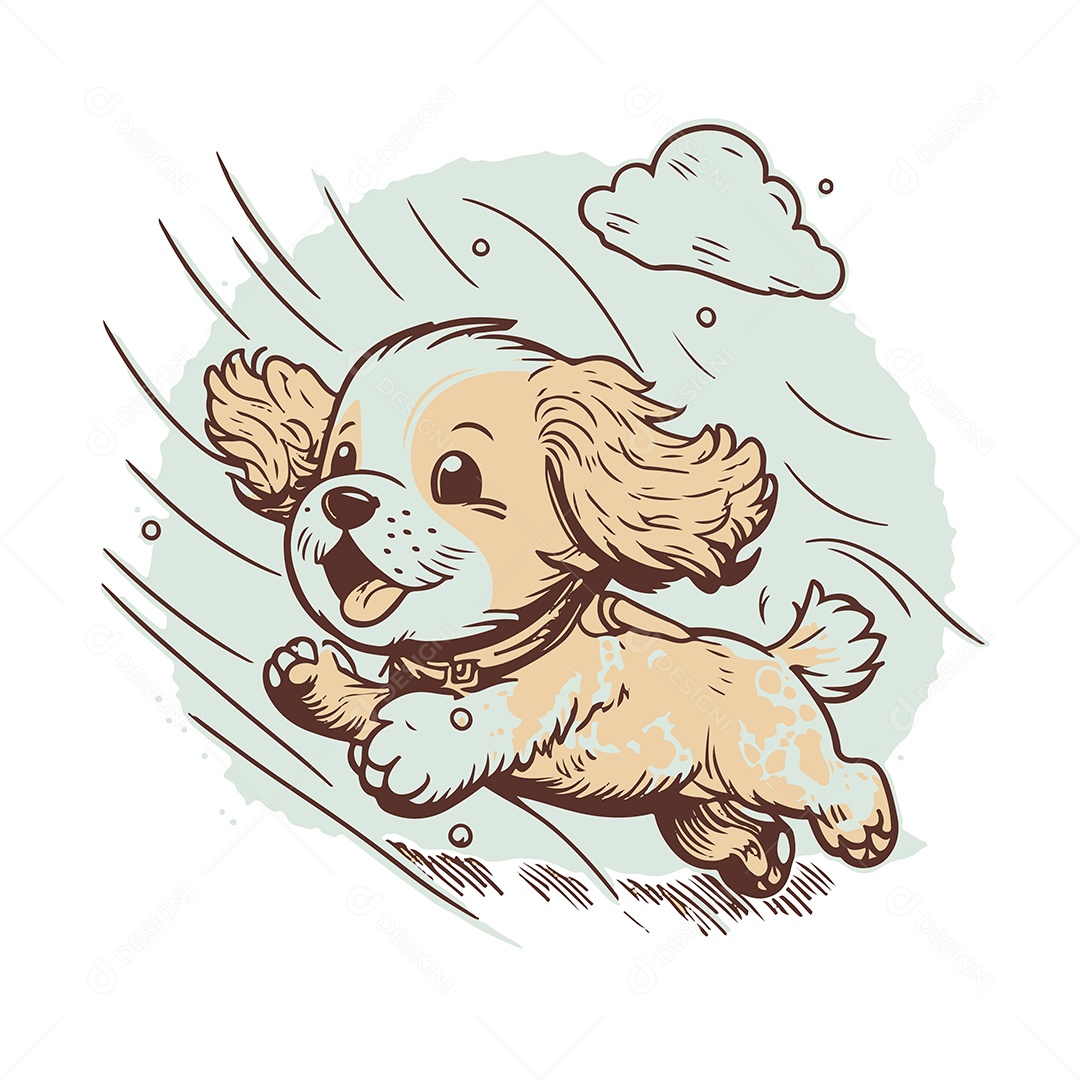 Ilustração de Cachorro Vetor EPS Editável