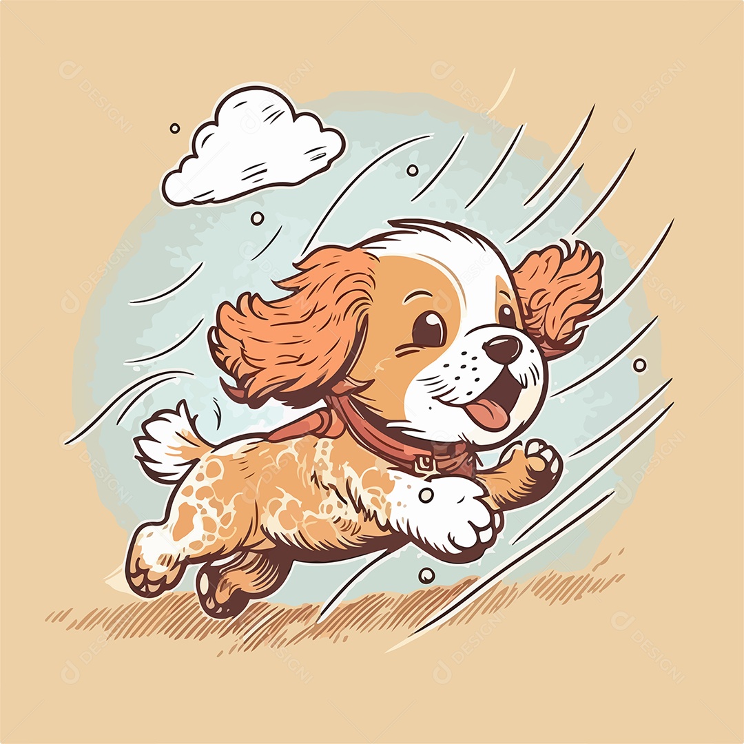 Ilustração de Cachorro Vetor EPS Editável