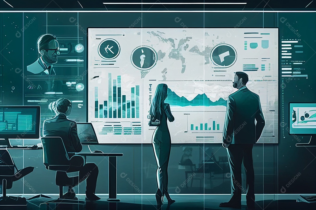 Fundo de gestão de ativos e prosperidade de negócios de tecnologia de finanças e dinheiro gerado por IA