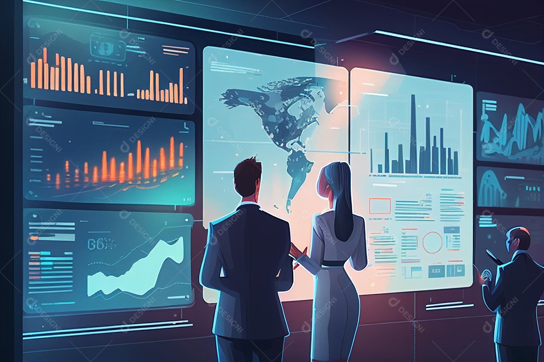 Fundo de gestão de ativos e prosperidade de negócios de tecnologia de finanças e dinheiro gerado por IA