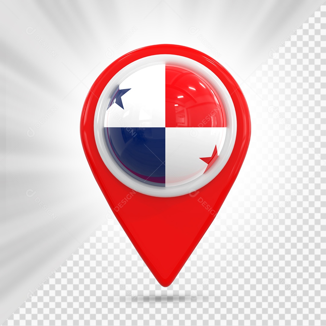 Pin De Localização Vermelho Com Bandeira De Chile Elemento 3D PSD