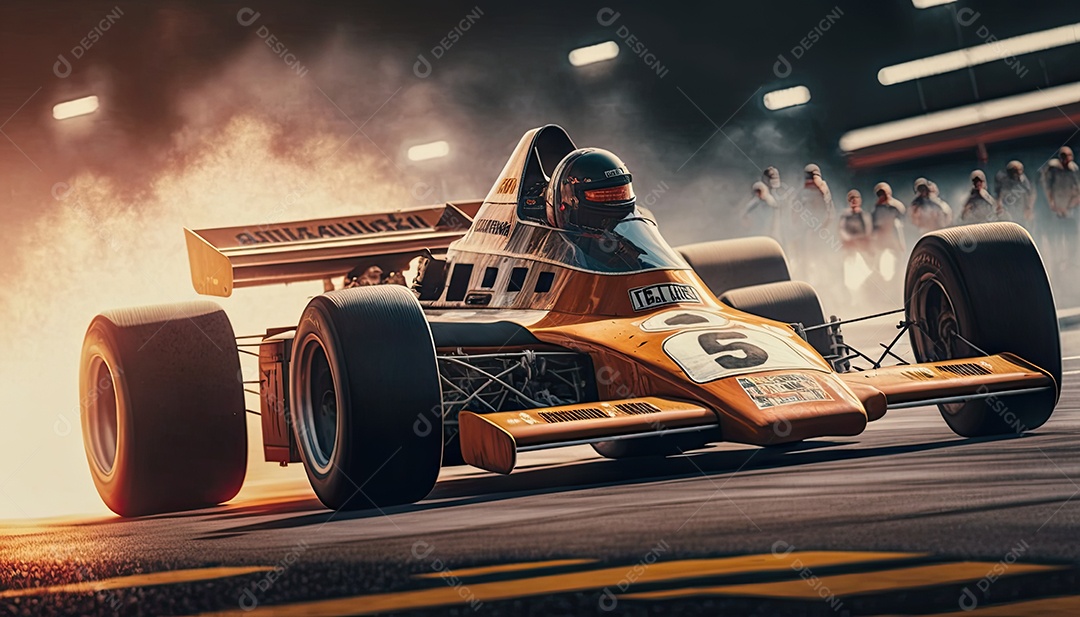 Corrida de carros antigos.