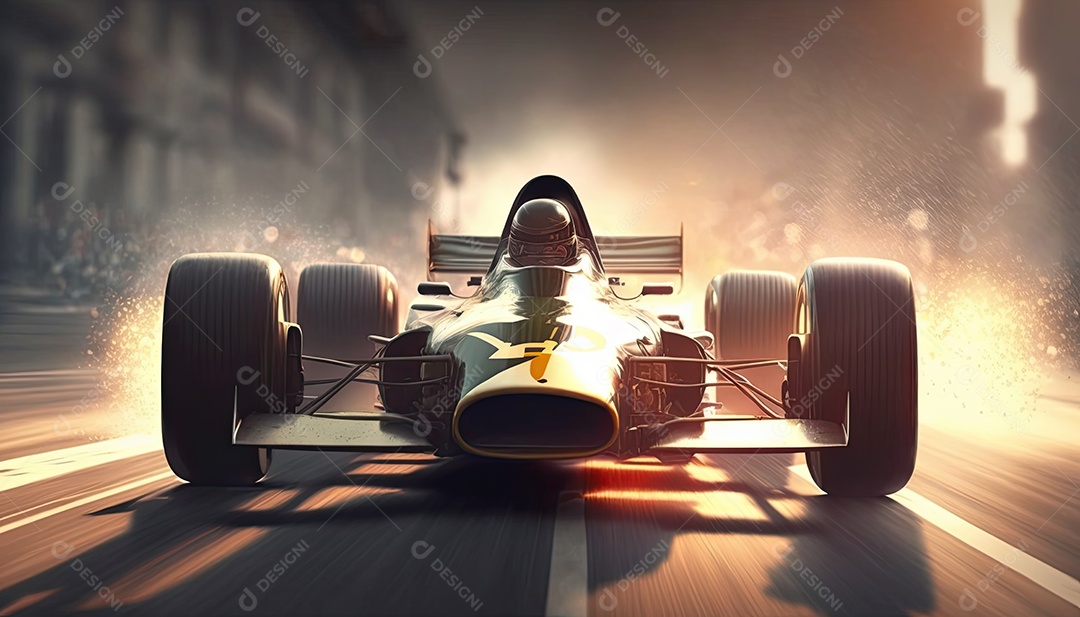 Corrida de carros antigos.