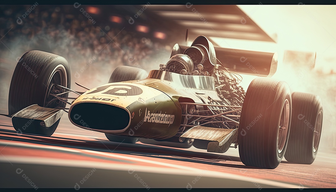 Corrida de carros antigos.