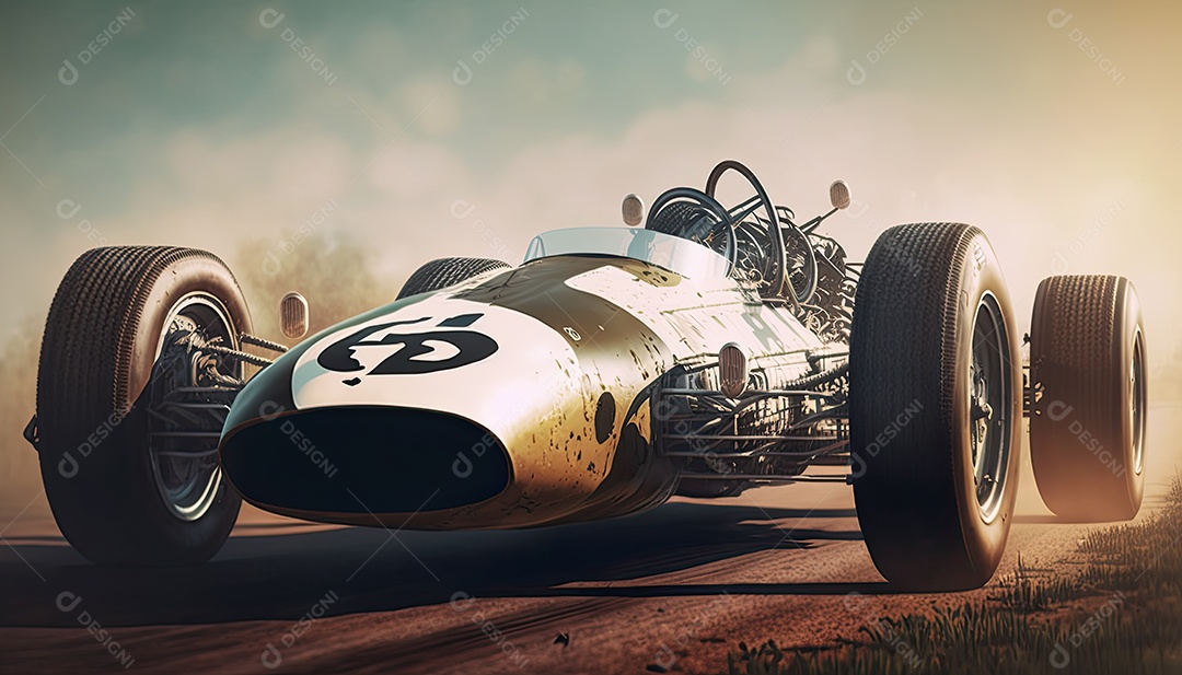 Corrida de carros antigos.