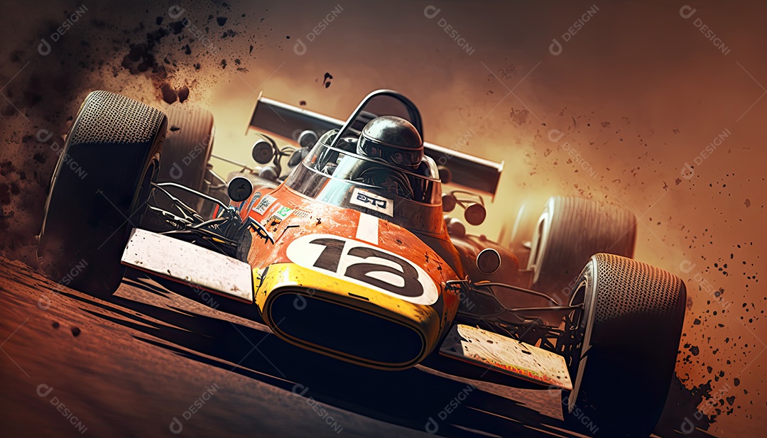 Corrida de carros antigos.