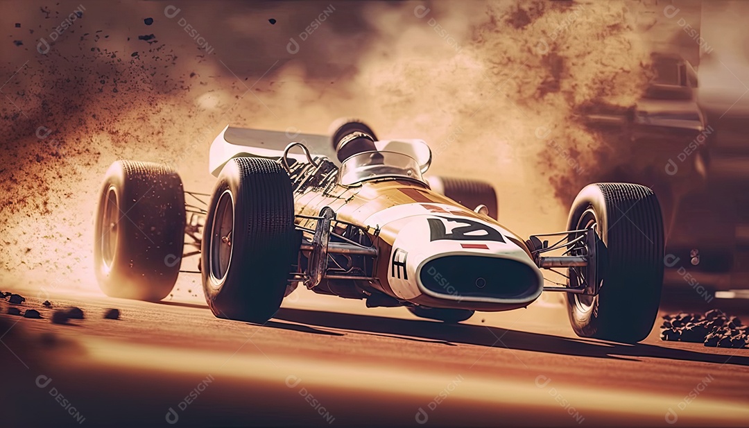 Corrida de carros antigos.