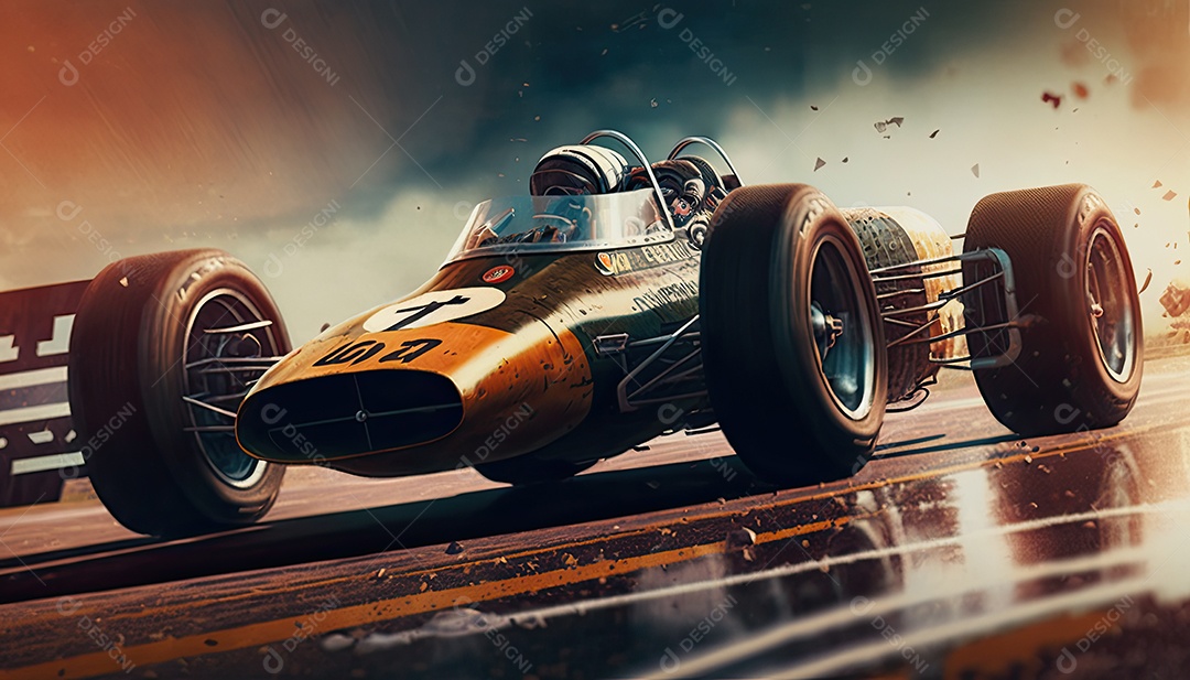 Corrida de carros antigos.