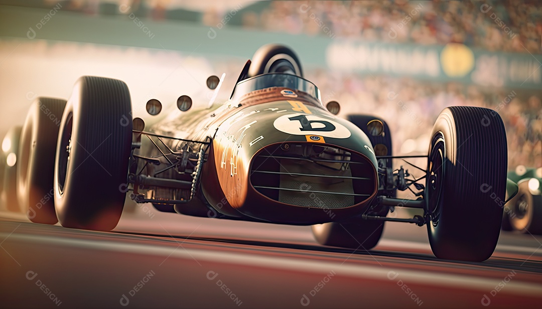 Corrida de carros antigos.