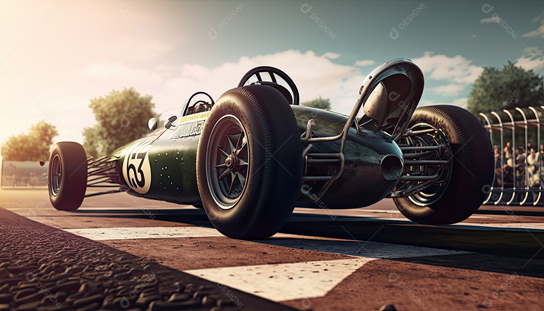 Corrida de carros antigos.