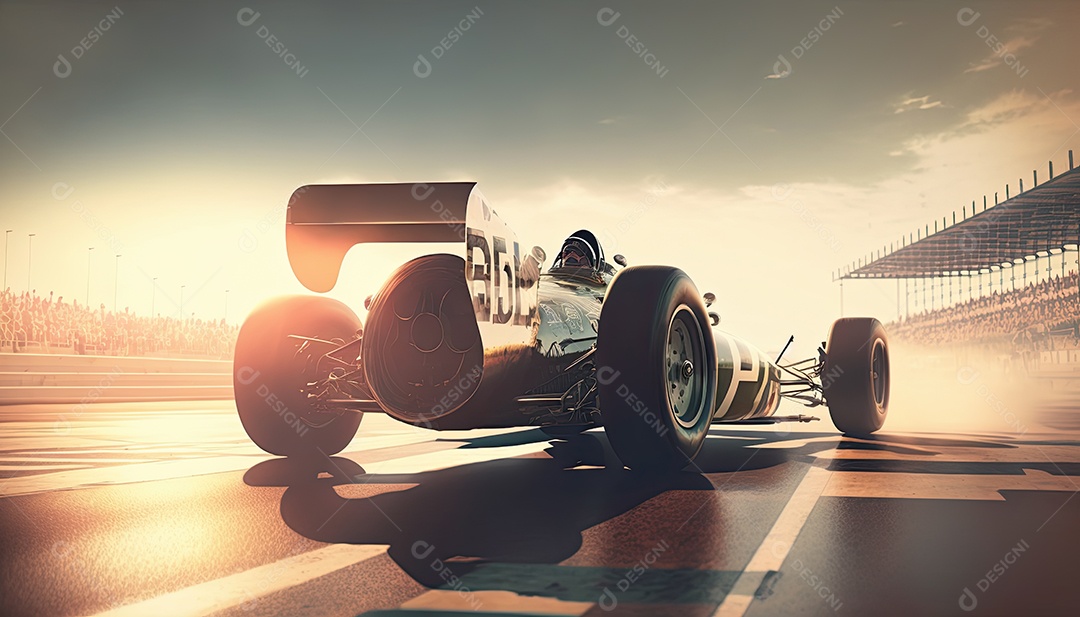 Corrida de carros antigos.