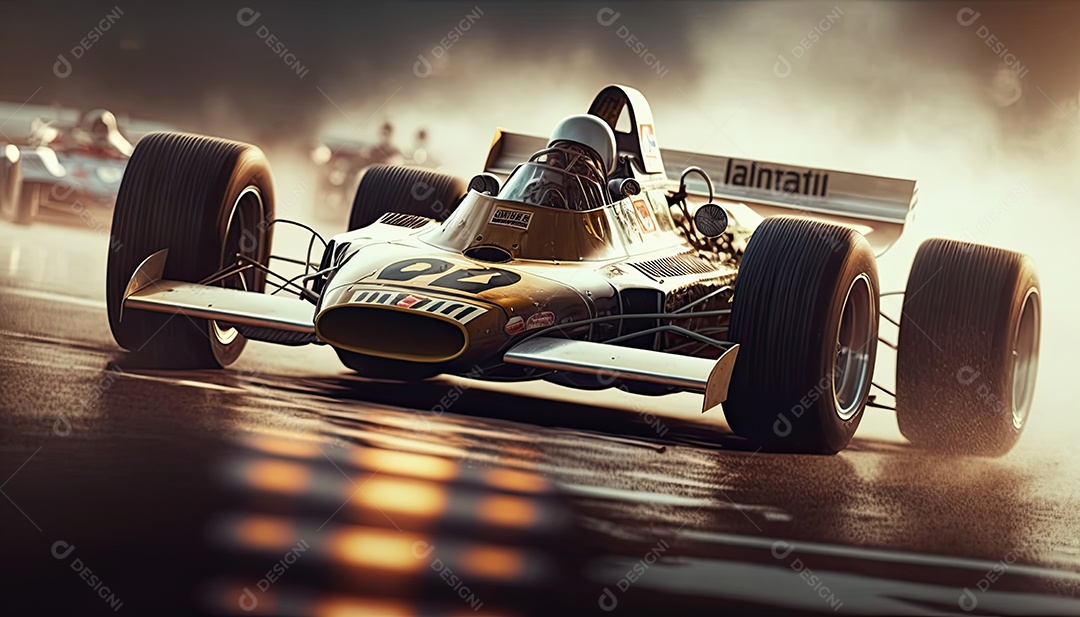 Corrida de carros antigos.