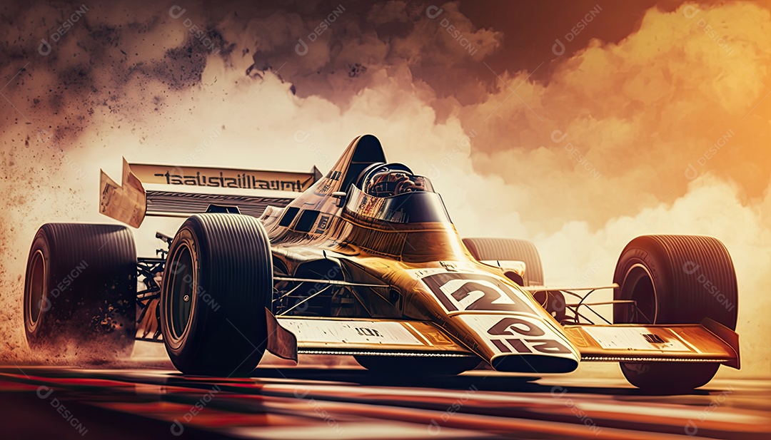 Corrida de carros antigos.