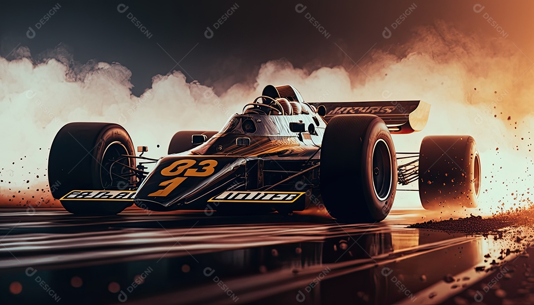 Corrida de carros antigos.