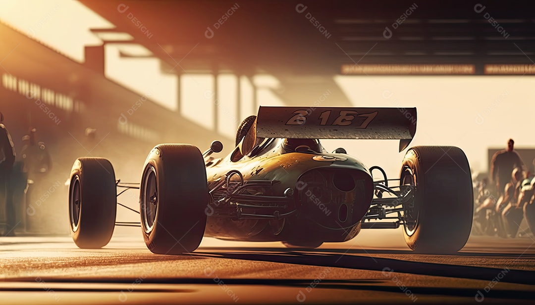 Corrida de carros antigos.