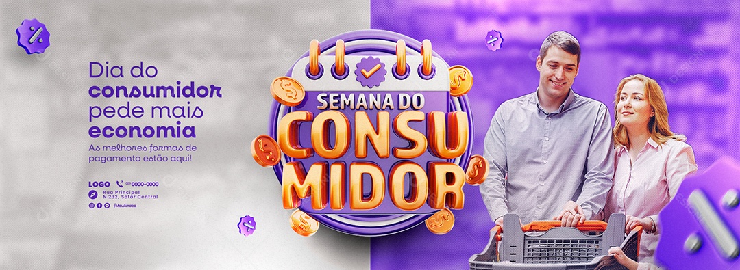 Campanha Publicitária Dia Do Consumidor Pede Mais Economia Social Media PSD Editável