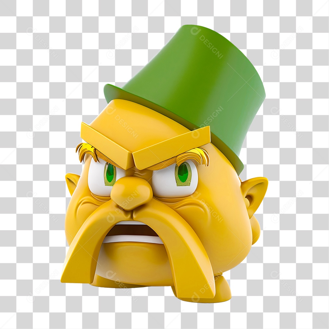 Emoji 3D Duende Irlandês PNG Transparente