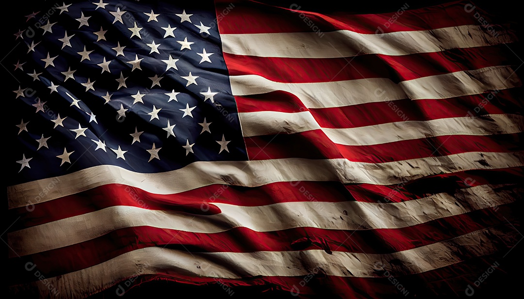 Dia Memorial da Bandeira Americana lembrando os soldados caídos em todo o mundo Dia da Independência, hora da revolução!