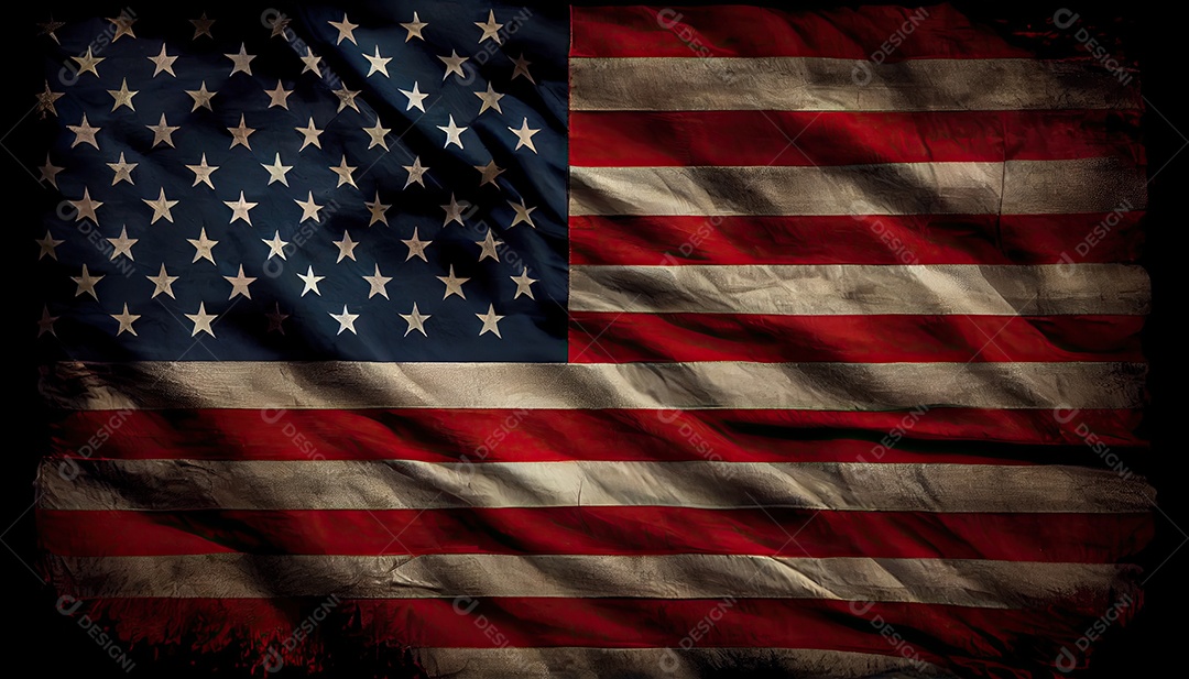 Dia Memorial da Bandeira Americana lembrando os soldados caídos em todo o mundo Dia da Independência, hora da revolução!