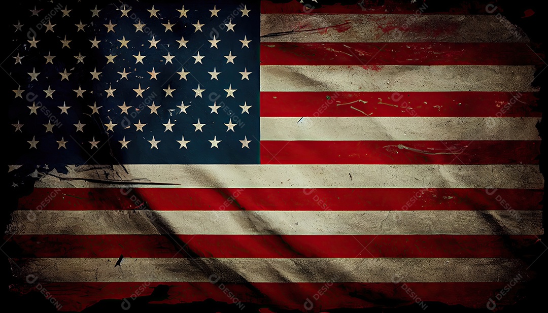 Dia Memorial da Bandeira Americana lembrando os soldados caídos em todo o mundo Dia da Independência, hora da revolução!