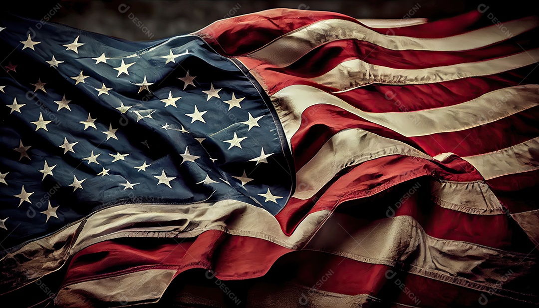 Dia Memorial da Bandeira Americana lembrando os soldados caídos em todo o mundo Dia da Independência, hora da revolução